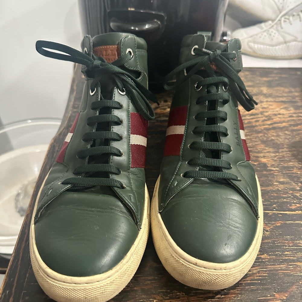 Bally Green and Red Men's Sneakers